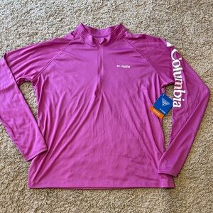 Columbia Half-Zip Performance Top - Bright Pink. Brand new XL